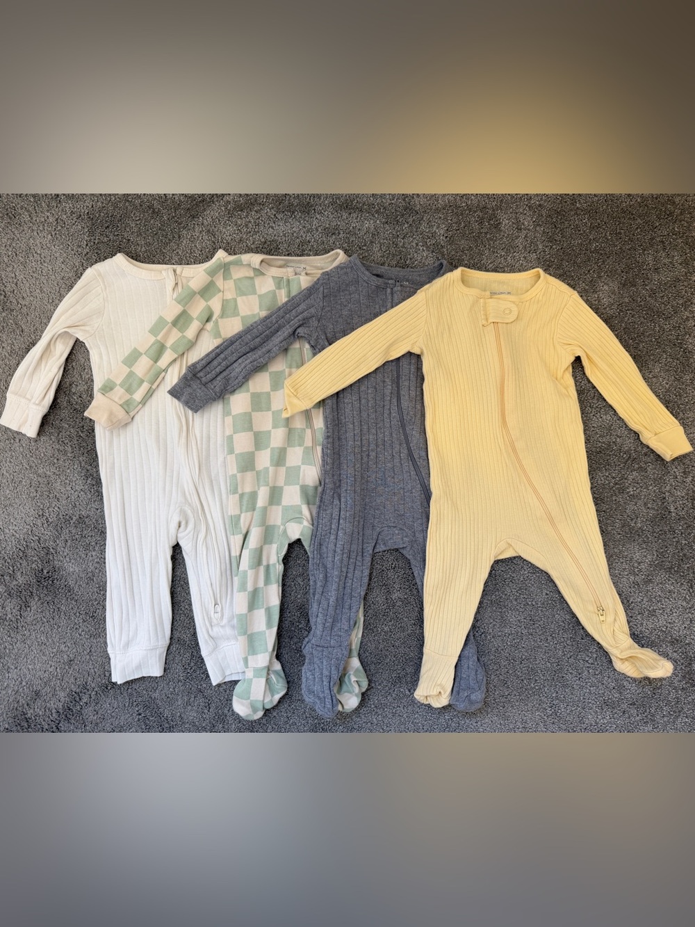 Ribbed Yellow Footie One-Piece — Classic Infant Pajama